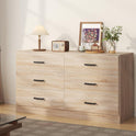 Bigbiglife Dresser for Bedroom, 6 Drawer Double Dresser, Modern Chest of Drawers with Deep Drawers, TV Stand Large Storage Organizer for Living Room
