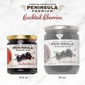 Peninsula Premium Cocktail Cherries | Award Winning | Deep Burgundy-Red | Silky Smooth, Rich Syrup | Luxe Fruit Forward, Sweet-Tart Flavor | Gourmet