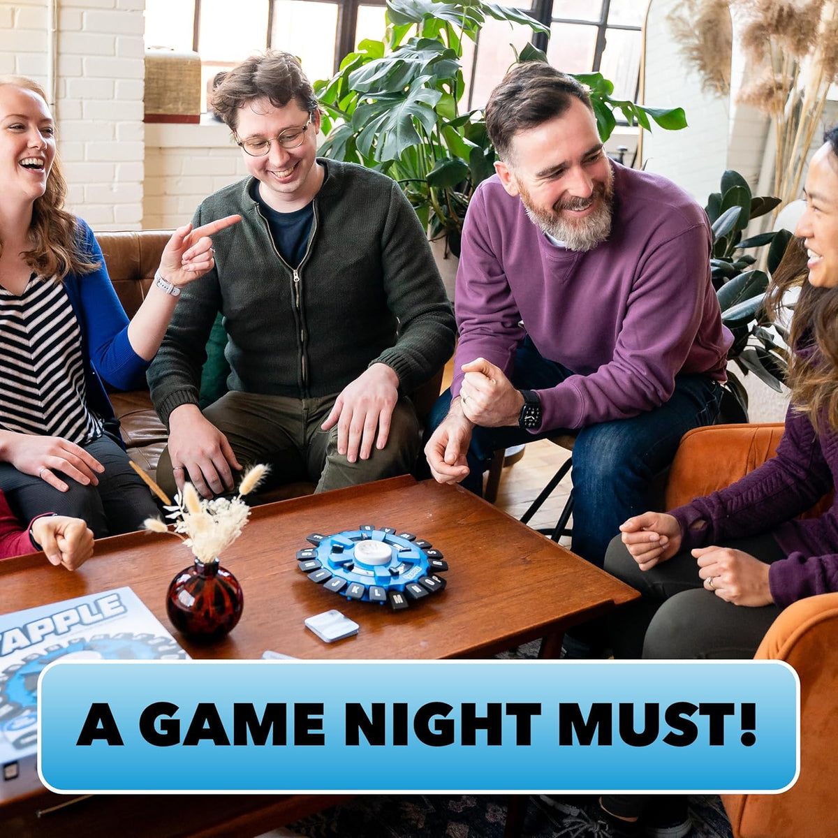 USAOPOLY The Original TAPPLE, The Fast-Paced Family Board Game,Choose a Category & Race Against The Timer to be The Last Player,Learning Word Game