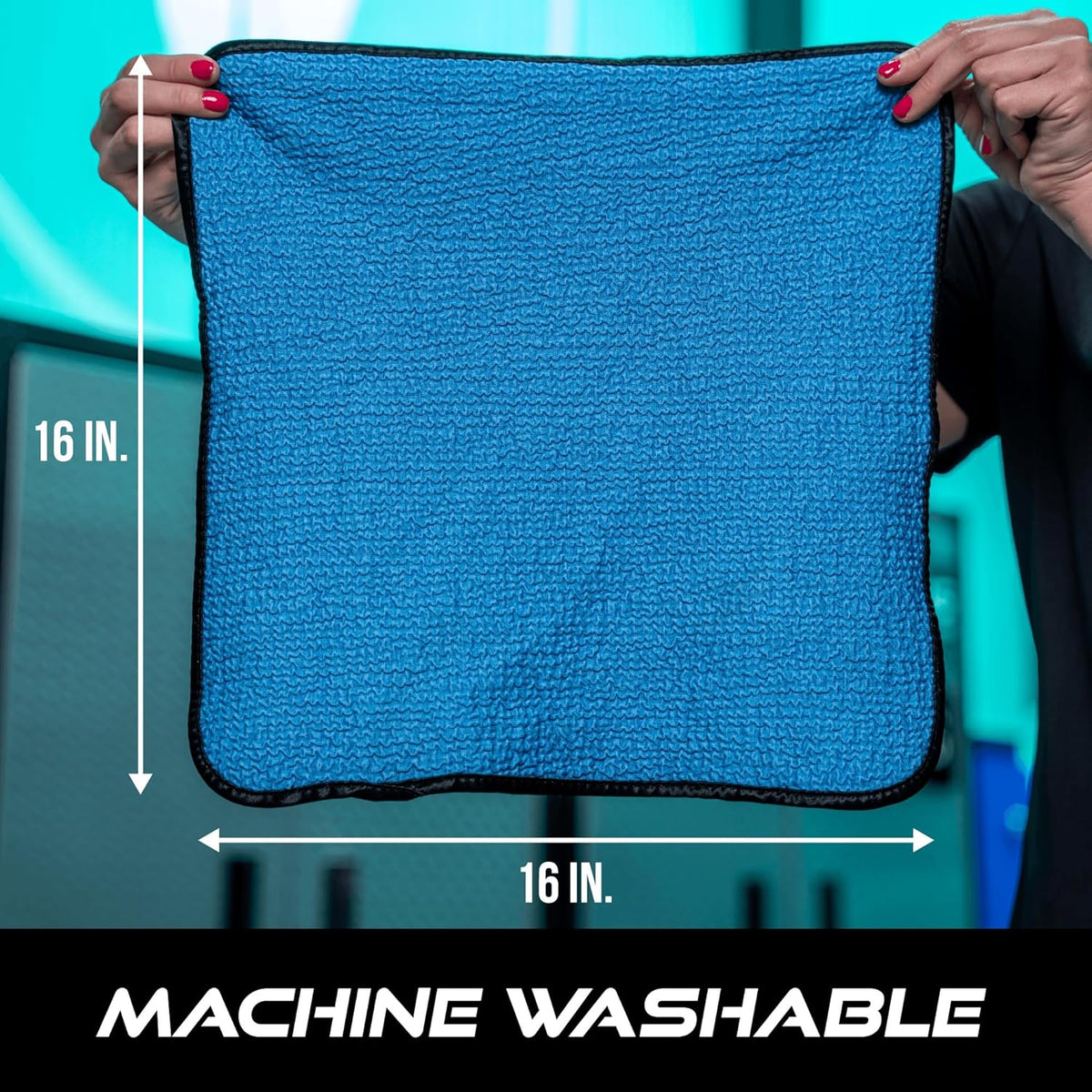 VIKING Glass Microfiber Cleaning Cloth for Car and Home 2 Pack, Glass Towels for Mirror, and Picture Frames, and Car Detailing Kit, 16 inch x 16