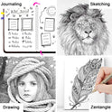 Muchcute Micro Fineliner Drawing Art Pens: 12 Black Fine Line Waterproof Ink Set Artist Supplies Archival Inking Markers Liner Sketch Outline Anime