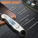 Digital Meat Thermometer, Waterproof Instant Read Food Thermometer for Cooking and Grilling, Kitchen Gadgets, Accessories with Backlight