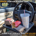 EcoNour 2 in 1 Car Steering Wheel Desk | Tray for Laptop Car Mount with Pen Holder | Desk Console for Car | Food Tray for Eating with Drinks Holder