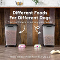 IRIS USA Dog Food Storage Container, 2 Pack, Up to 30 lbs Each, Airtight Seal for Freshness, Wheels for Rolling, Easy One Hand Opening, Made in USA