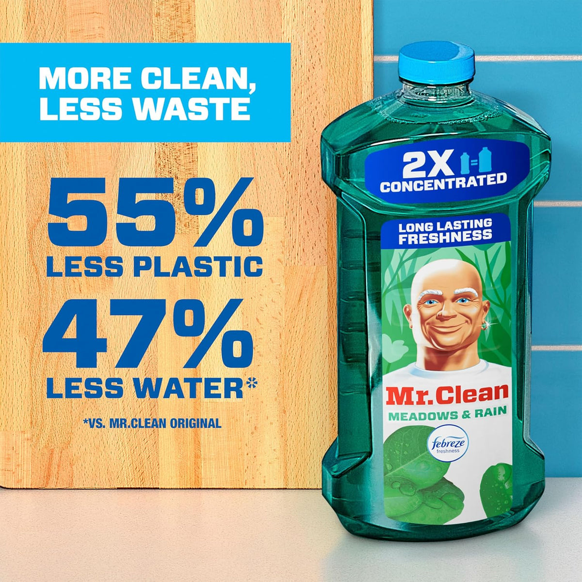 Mr. Clean All Purpose Cleaner, Floor Cleaner for Mopping Home, Bathroom, & Kitchen, Cleaning Liquid for Mop & Bucket, Cleaning Supplies
