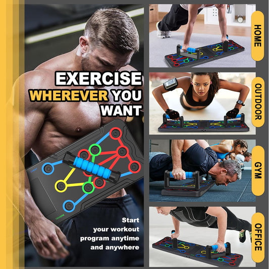 Solid Push Up Board 15 in 1 Home Workout Equipment Multi-Functional Pushup Stands System Fitness Floor Chest Muscle Exercise Professional Equipment