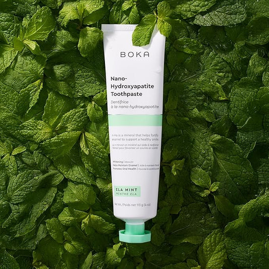 Boka Fluoride Free Toothpaste Nano Hydroxyapatite, Helps Remineralize, Appropriate for Sensitive Teeth, Whitening - for Adult, Kids Oral Care - Ela