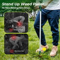 Walensee Weed Puller, Stand Up Weeder Hand Tool, Long Handle Garden Weeding Tool with 3 Claws, Hand Weed Hound Weed Puller for Dandelion, Standup