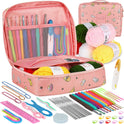 Aeelike Crochet Kit for Beginners Adults, Crochet Kits Include Yarn, 59pcs Crochet Starter Kit for Beginners Kids,Ergonomic Crochet Hooks 2.0-6.0 mm
