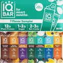 IQBAR Brain and Body Plant Protein Bars - 7 Bar Sampler Variety Pack - Keto, Vegan, Low Carb, High Fiber, Gluten Free, Dairy Free, Low Sugar Snack