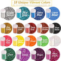 LEOBRO Glitter, 18 Pack Fine Glitter, Craft Glitter Powder Shake Jar, Multi Assorted Set Extra Fine Glitter for Resin Art Crafts Tumbler Scrapbook