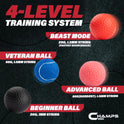 Champs MMA Boxing Reflex Ball Set with Punch Counter App | 4 Balls with Varying Weights, Headband & 4 Spare Strings to Improve Speed, Hand Eye