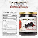 Peninsula Premium Cocktail Cherries | Award Winning | Deep Burgundy-Red | Silky Smooth, Rich Syrup | Luxe Fruit Forward, Sweet-Tart Flavor | Gourmet
