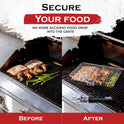 SHIZZO Grill Basket Set, Barbecue BBQ Grilling, Stainless Steel Folding Portable Outdoor Camping Rack for Fish, Shrimp, Vegetables, Cooking