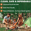 Superior Trading Fire Starter Pods in Plastic Bucket - Fire Starters for Campfires, BBQ, Grill, Pit, Wood Stove & Charcoal Starter, 15-20-Min Burn