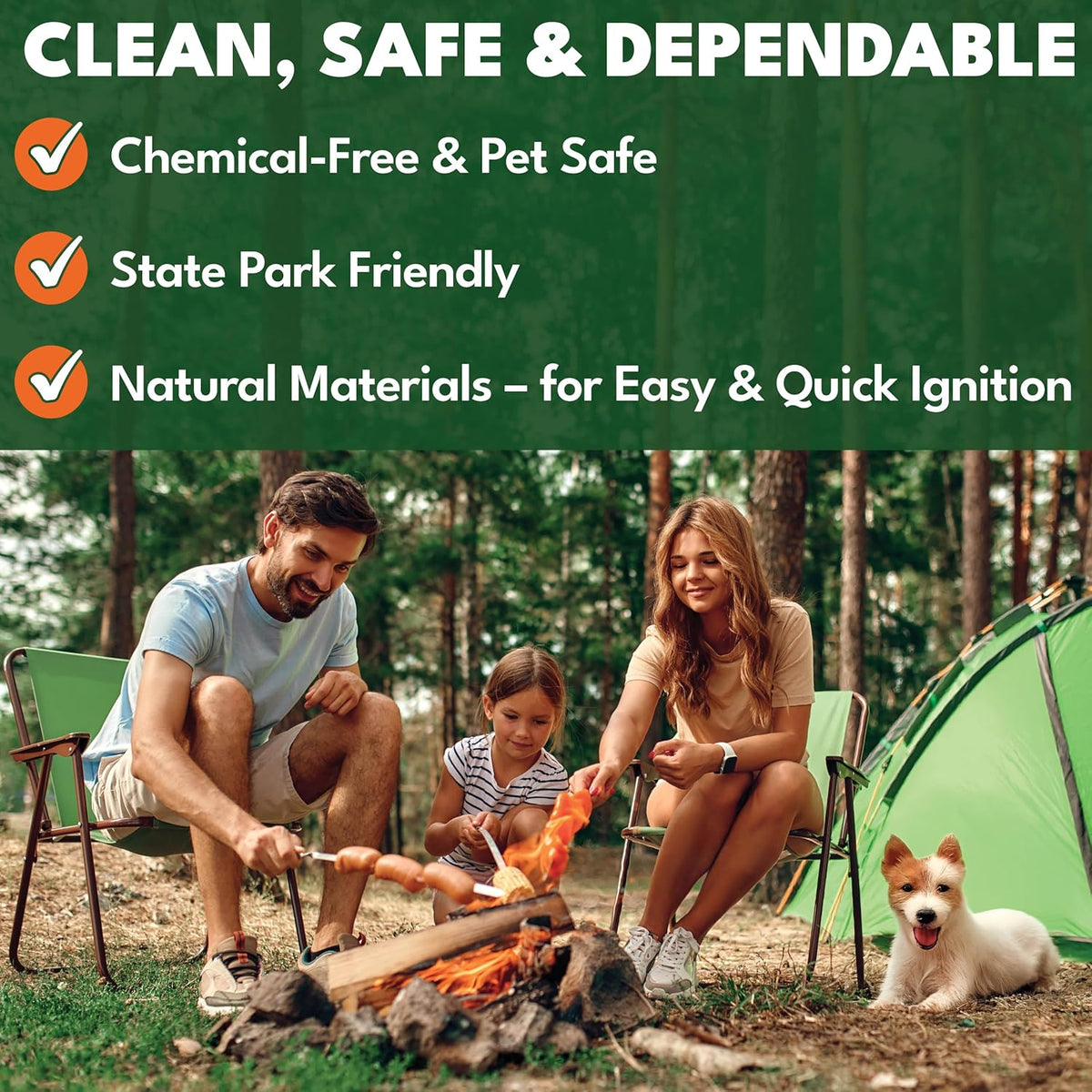 Superior Trading Fire Starter Pods in Plastic Bucket - Fire Starters for Campfires, BBQ, Grill, Pit, Wood Stove & Charcoal Starter, 15-20-Min Burn