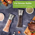 Soeos Himalayan Pink Salt 39 oz + Whole Black Peppercorns 18 oz, Coarse Grain, Kosher Salt for Grinder Refill, Salt and Pepper Grinder, Non-GMO