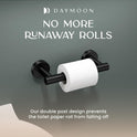 Day Moon Matte Black Toilet Paper Holder - Wall Mount Modern Roll Holder for Bathroom