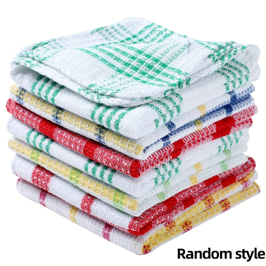 Patelai 12 Pcs Kitchen Dish Cloths for Washing Dishes Absorbent Dish Rags Cleaning Reusable Towels for Scrubbing Wipe Glass Xmas Home Household